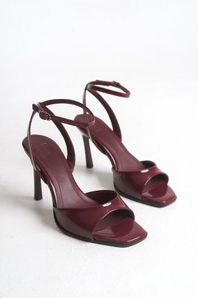 کفش پاشنه بلند کلاسیک زرشکی زنانه چرم لاکی NITU Shoes - کد 923312457