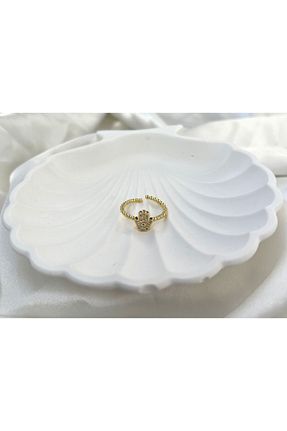 انگشتر استیل (فولاد) زرد روکش طلا Bijou Luz - کد 902167741