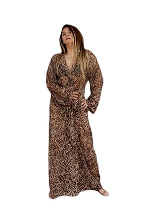 کیمونو و کافتان قهوه ای زنانه بافتنی Şahika Gürkan To The Moon & Sun - کد 923485068