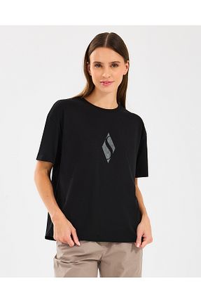 تیشرت مشکی زنانه رگولار Skechers - کد 923490041