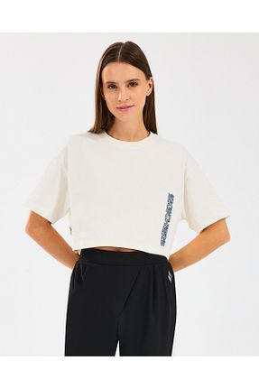 تیشرت سفید زنانه کراپ Skechers - کد 923490014