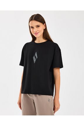 تیشرت مشکی زنانه رگولار Skechers - کد 923490041