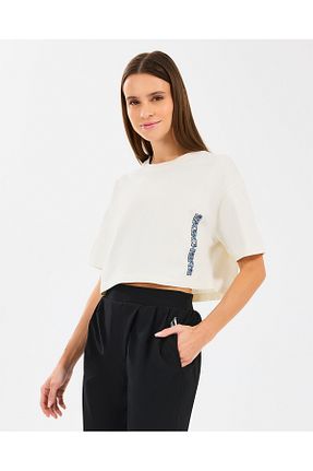 تیشرت سفید زنانه کراپ Skechers - کد 923490014
