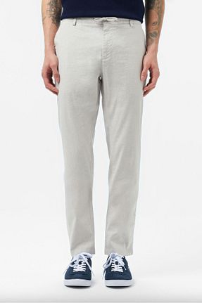 شلوار نباتی مردانه مخلوط کتان Lacoste - کد 923492443