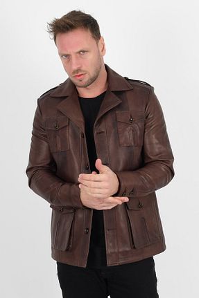 کت قهوه ای مردانه اسلیم فیت ALİN - کد 89481788
