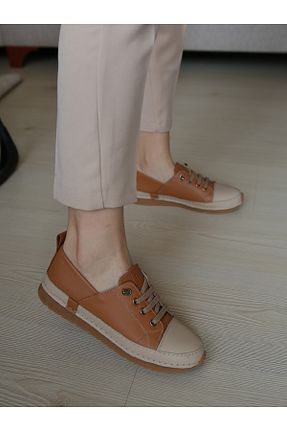 کفش کژوال قهوه ای زنانه چرم خالص EREN SHOES BAG - کد 923528954