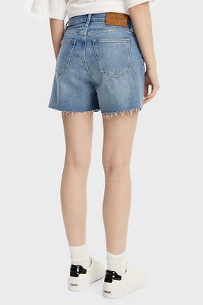 شلوارک و برمودا آبی زنانه مام فیت Calvin Klein - کد 924200867