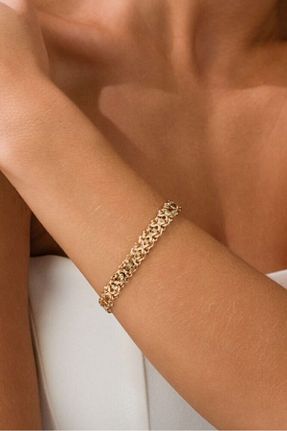 دستبند طلا رنگی زنانه 14 عیار Sembol Gold - کد 924199261