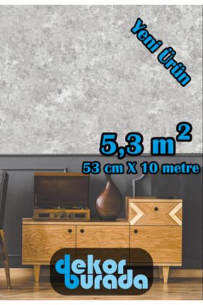 کاغذ دیواری طوسی Yapışkan Gerekli dekorburada - کد 899876848