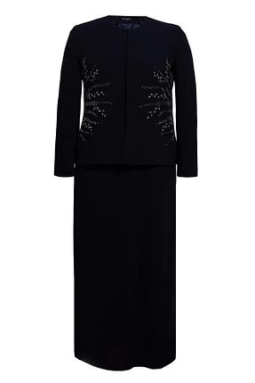 ست بالاتنه و پائین تنه حجاب مشکی زنانه رگولار Alvina - کد 833652640