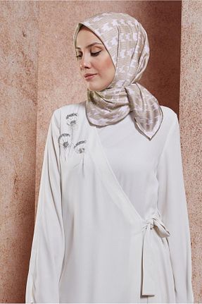 روسری بژ پلی استر Alvina - کد 832893412