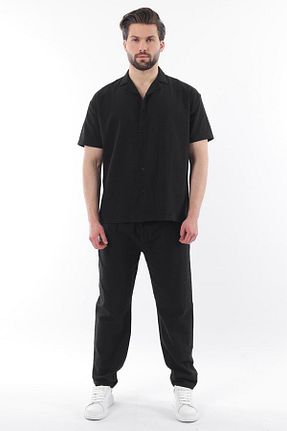 ست بالاتنه و پائین تنه مشکی مردانه بافتنی Madmext - کد 924287339