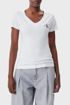 تیشرت سفید زنانه رگولار Calvin Klein - کد 924294906