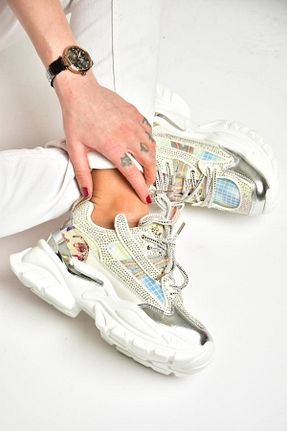 کفش اسنیکر سفید زنانه بند دار Fox Shoes - کد 923650182