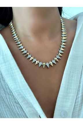 گردنبند استیل ( فولاد ) رنگی زنانه روکش نقره MyladyAccessoriess - کد 852544034