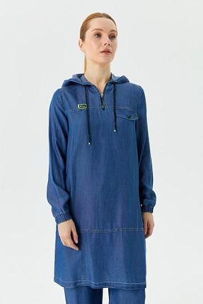 ست بالاتنه و پائین تنه حجاب سرمه ای زنانه رگولار Doque - کد 923660158