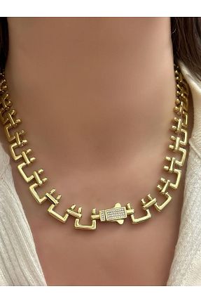 گردنبند استیل ( فولاد ) رنگی زنانه روکش طلا MyladyAccessoriess - کد 897438805