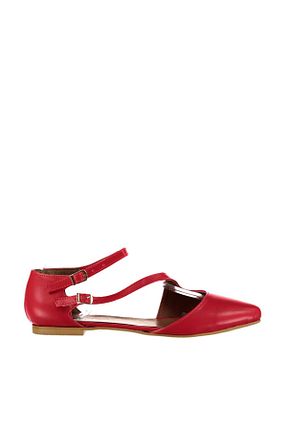 بابت قرمز زنانه چرم مصنوعی Fox Shoes - کد 2422338