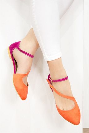 بابت نارنجی زنانه جیر Fox Shoes - کد 2277142