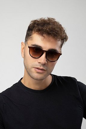عینک آفتابی قهوه ای مردانه 50 DENS - کد 923666813
