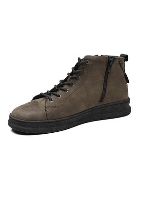 بوت / نیم بوت طوسی مردانه چرم خالص Greyder - کد 760174882