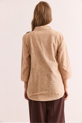 پیراهن بژ زنانه رگولار Olalook - کد 923048485