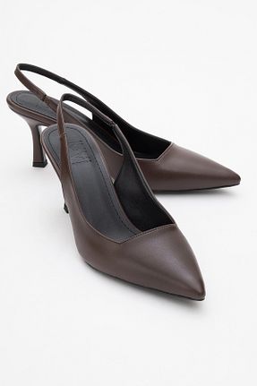 کفش استایلیتو قهوه ای پاشنه نازک luvishoes - کد 811870770