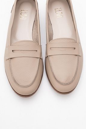 کفش لوفر قهوه ای زنانه چرم خالص luvishoes - کد 366030950