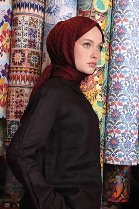 شال زرشکی زنانه پلی استر VALORSCARF - کد 921650747