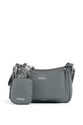 کیف دوشی طوسی زنانه پلی استر HUGO - کد 921653713