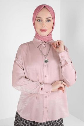 شال صورتی زنانه پلی استر Alvina - کد 798335276