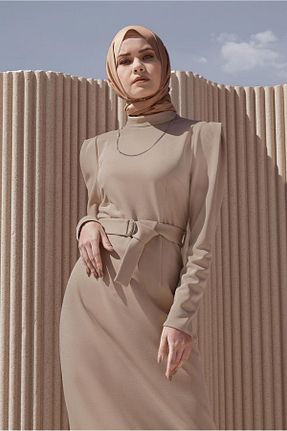 لباس حجاب بژ زنانه رگولار Alvina - کد 804411577