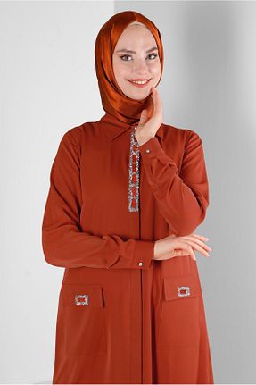 تونیک حجاب نارنجی زنانه پلی استر Alvina - کد 798335393