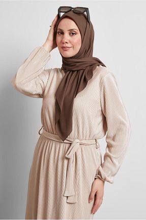 روسری قهوه ای پلی استر Alvina - کد 921656084