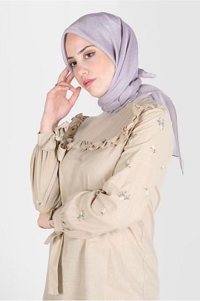 روسری بنفش پلی استر Alvina - کد 805971291