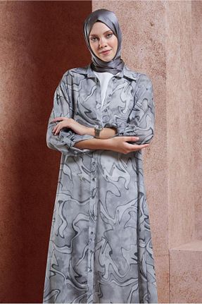 تونیک حجاب طوسی زنانه پلی استر Alvina - کد 855544916