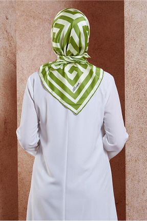 روسری سبز پلی استر Alvina - کد 836007584