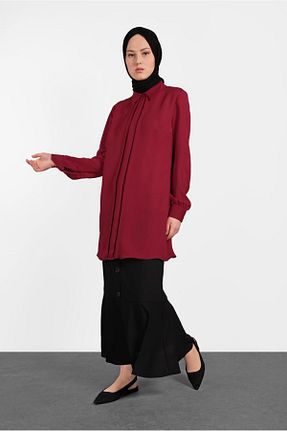 تونیک حجاب زرشکی زنانه پلی استر Alvina - کد 874938962