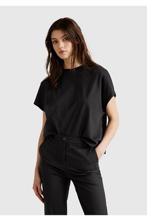 تیشرت مشکی زنانه رگولار United Colors of Benetton - کد 921666250