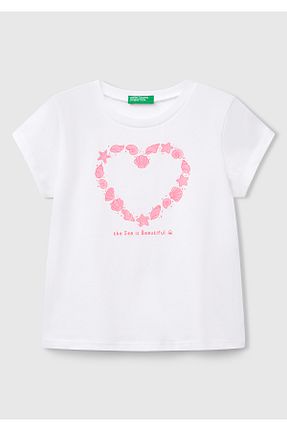 تیشرت سفید بچه گانه رگولار United Colors of Benetton - کد 921673994