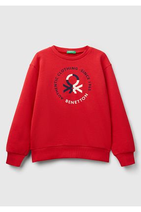 سوئیشرت قرمز بچه گانه چاپی United Colors of Benetton - کد 921673323