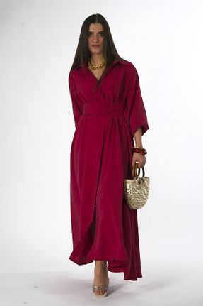 لباس زرشکی زنانه بافتنی ABBRA - کد 901886475