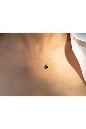گردنبند طلا سرمه ای زنانه 14 عیار Safir Kuyumculuk - کد 32026279