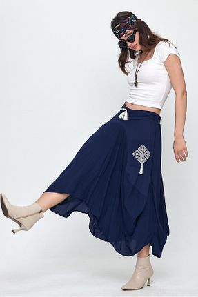 دامن سرمه ای زنانه ویسکون Denismoda - کد 921677153
