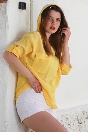 بلوز زرد زنانه رگولار Chiccy - کد 922387773