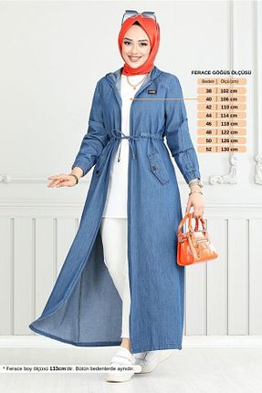 کلاه و ابایا آبی زنانه پنبه ای ModaMerve - کد 901806086