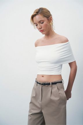 بلوز سفید زنانه ساده Wear Three Points - کد 825002974