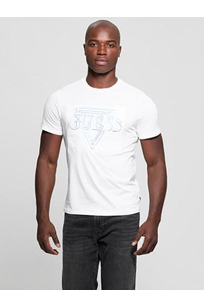 تیشرت سفید مردانه رگولار Guess - کد 906135093