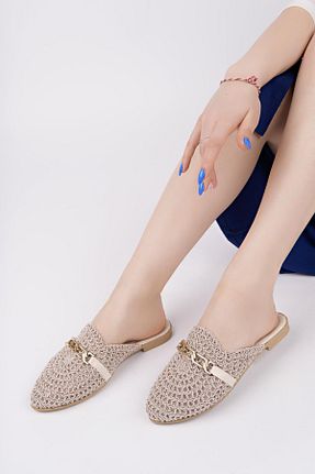 دمپائی بژ زنانه پارچه ای Moda Frato - کد 921698514