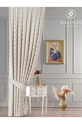 پرده زمینه بژ پلی استر Solinas Collection - کد 839862883